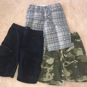 Three adorable boys shorts size 8 and 10